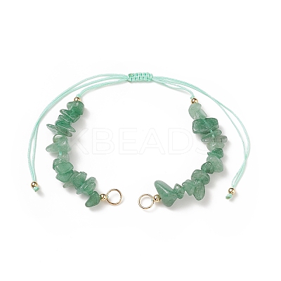 Natural Tumbled Gemstone Chip Beaded Bracelet Making AJEW-JB01138-1