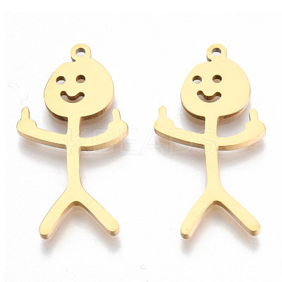 Ion Plating(IP) 201 Stainless Steel Pendants STAS-N098-134LG-1