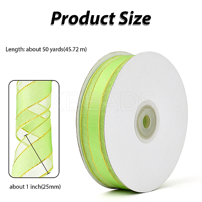 1Roll Solid Color Organza Ribbons ORIB-CY0001-03E-1