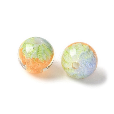 Two Tone Transparent Acrylic Beads OACR-D304-02A-1
