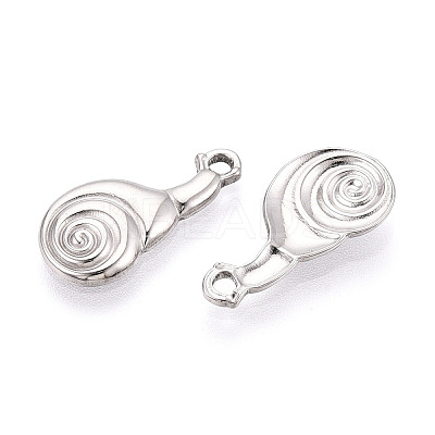 304 Stainless Steel Snail Pendants STAS-T069-03P-1