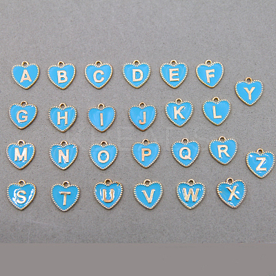 26Pcs Alloy Enamel Pendants LS-ENAM-K075-02G-05-1