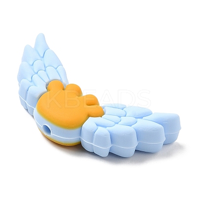 Wing Food Grade Eco-Friendly Silicone Focal Beads SIL-C004-01A-1