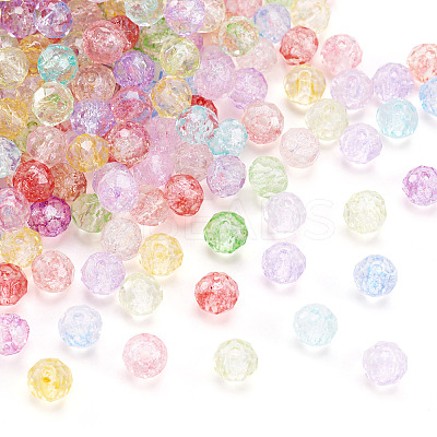 400Pcs 10 Colors Transparent Glass Beads Strands GLAA-TA0002-88-1
