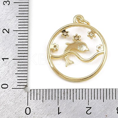 Brass Micro Pave Cubic Zirconia Pendants KK-Z123-12G-1