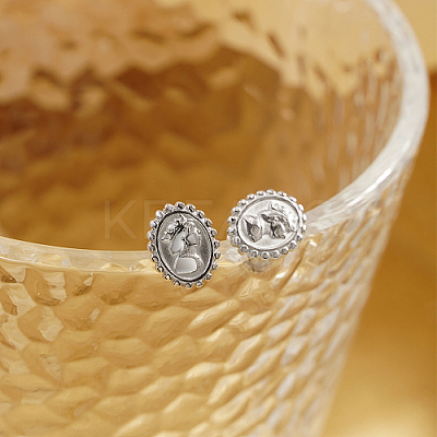 304 Stainless Steel Stud Earrings for Women JR9486-2-1