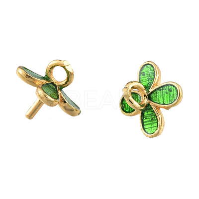Brass Enamel Peg Bails Pendants KK-N259-29-1