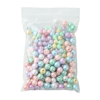 250Pcs 2 Styles Opaque Acrylic Beads MACR-FS0001-63-1