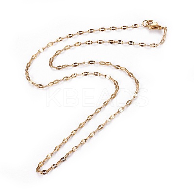Ion Plating(IP) 304 Stainless Steel Cable Chain Necklaces LS-NJEW-F265-A-G-1