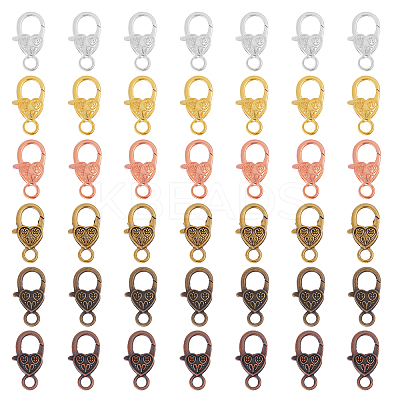 42Pcs 6 Colors Alloy Lobster Claw Clasps FIND-CA0009-84-1