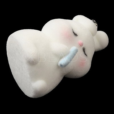 Flocking Resin Cute Pendants RESI-D072-01C-1