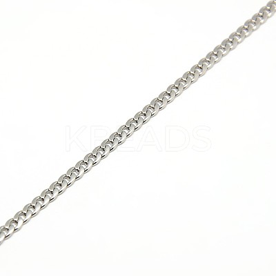 Tarnish Resistant 304 Stainless Steel Curb Chain/Twisted Chain Necklace Making LS-STAS-A028-N109P-1