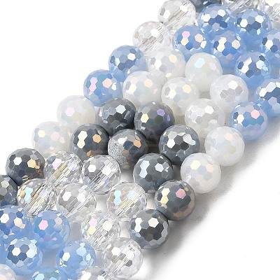 Electroplate Glass Beads Strands EGLA-D300-06-8mm-05-1