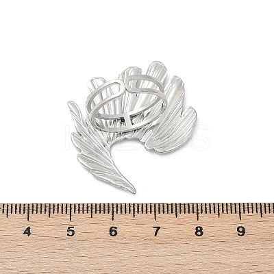 304 Stainless Steel Irregular Cuff Rings LS-RJEW-D306-09P-1
