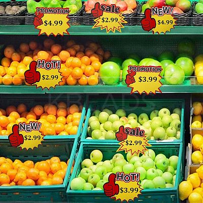 4 Bags 4 Styles Explosive Shape & Word NEW Blank Signs Sales Price Label Tags DIY-DJ0005-38-1
