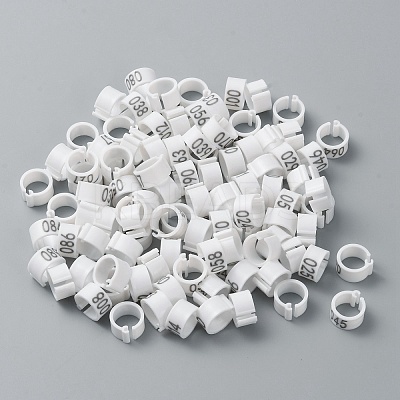 Plastic Poultry Leg Identification Bands AJEW-WH0415-99C-1