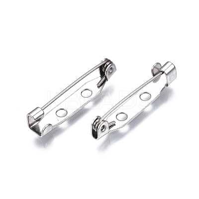 Tarnish Resistant 201 Stainless Steel Brooch Pin Back Safety Catch Bar Pins STAS-S117-021C-1