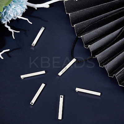 10Pcs 304 Stainless Steel Pendants STAS-BBC0005-70-1