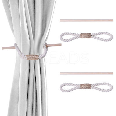 Cotton Linen Curtain Tiebacks AJEW-WH0248-656-1