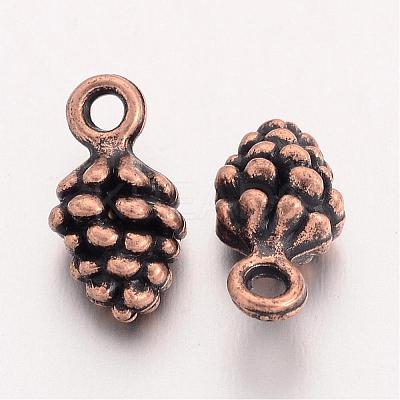Tibetan Style Alloy Pendants TIBEP-ZA10-0909Y-R-FF-1