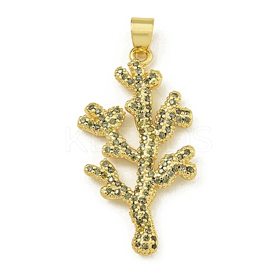 Rack Plating Brass Pave Cubic Zirconia Pendants KK-U029-11G-05-1