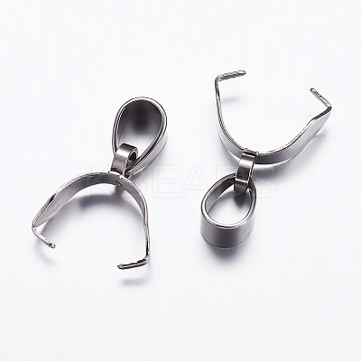 Non-Tarnish 304 Stainless Steel Pinch Bails X-STAS-K146-090-4x16-1