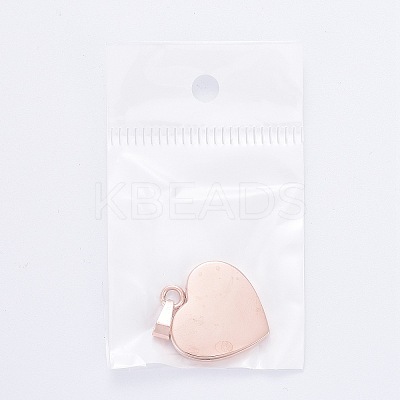 Ion Plating(IP) Fashionable 304 Stainless Steel Stamping Blank Tag Pendants STAS-J002B-01RG-1