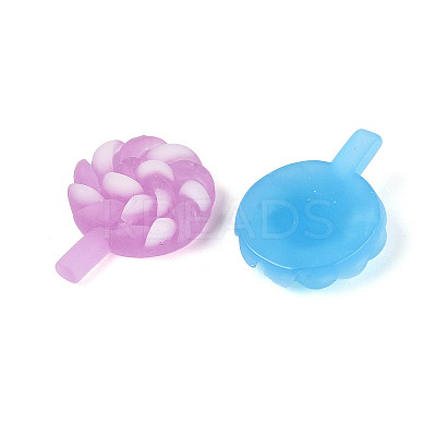 Luminous & Frosted Transparent Resin Cabochons RESI-T026-11M-1