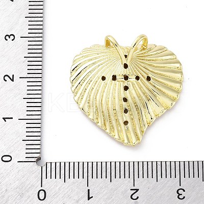 Brass Micro Pave Cubic Zirconia Pendants KK-S510-35G-02-1