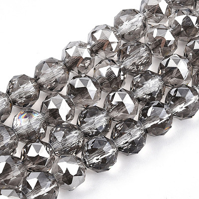 Electroplate Transparent Glass Beads Strands X-EGLA-N002-34C-C12-1
