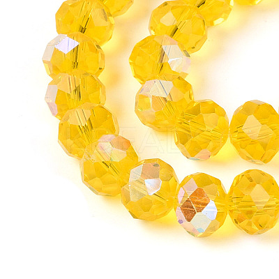 Electroplate Glass Beads Strands EGLA-A034-T10mm-L30-1