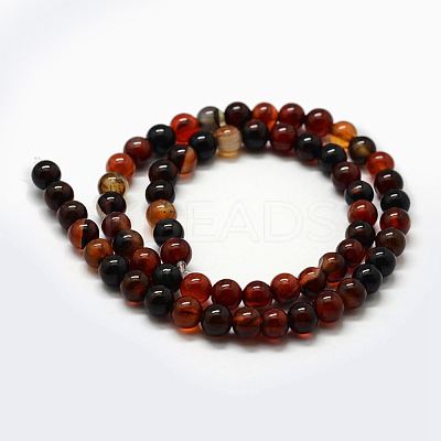 Natural Agate Beads Strands X-G-F417-07-8mm-1