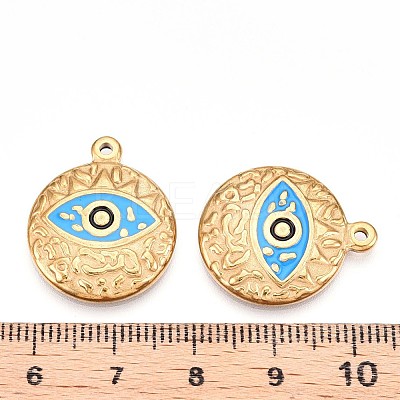 304 Stainless Steel Enamel Pendants STAS-T064-58-1