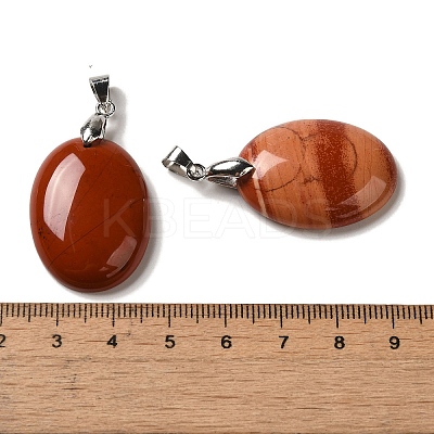 Natural Red Jasper Pendants G-Z055-03P-17-1