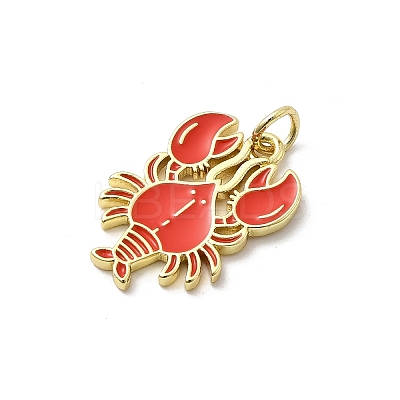 Brass Enamel Pendants KK-P338-03D-G-1