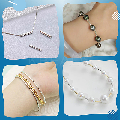 40pcs 925 Sterling Silver Tube Beads STER-PH0002-63-1