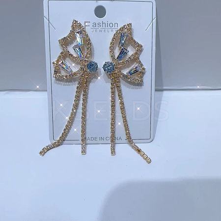 Fashionable luxury Clear Cubic Zirconia & Rhinestone Butterfly Stud Earrings KY8568-4-1