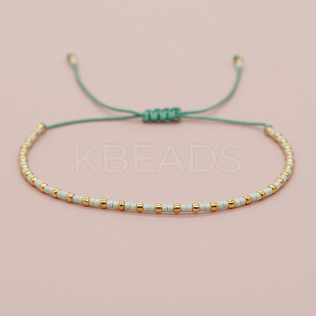 Glass Seed Beads Braided Bead Bracelets MT5795-6-1