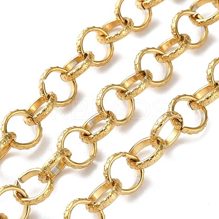 304 Stainless Steel Textured Figaro Chains CHS-S010-03G-1