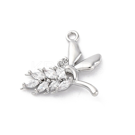 Brass Crystal Rhinestone Pendants KK-E793-05P-1