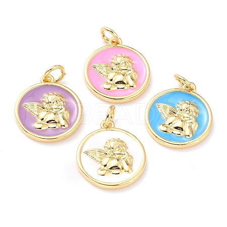 Real 18K Gold Plated Brass Pendants KK-M218-01G-RS-1