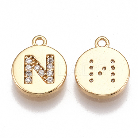 Brass Cubic Zirconia Charms KK-T038-194G-N-1