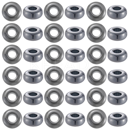 40Pcs Synthetic Non-magnetic Hematite European Beads G-BBC0001-53-1
