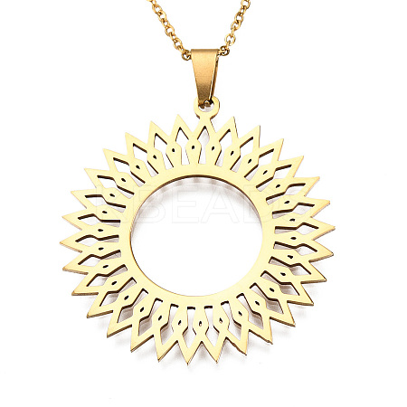 201 Stainless Steel Pendant Necklaces LS-NJEW-S105-JN622-45-2-1