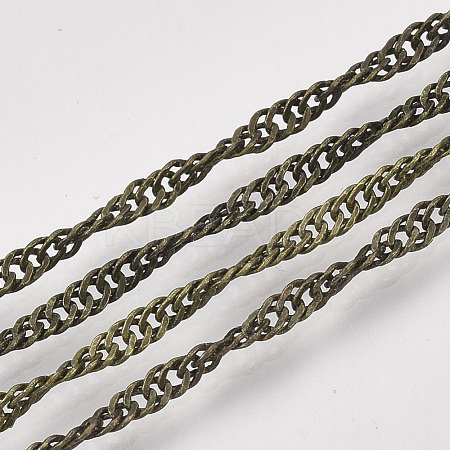Soldered Brass Covered Iron Singapore Chains CH-S125-06B-AB-1