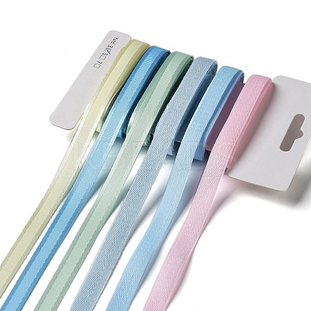 18 Yards 6 Colors Polyester Ribbon SRIB-C001-B04-1