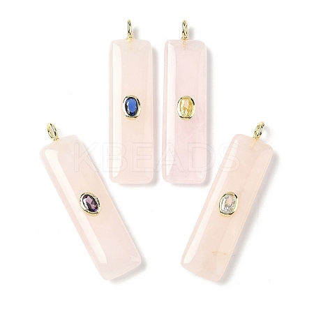 Natural Rose Quartz Pendants G-H318-03G-03-1