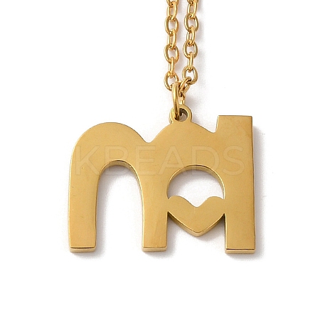 304 Stainless Steel Pendant Necklaces LS-NJEW-H036-02G-M-1