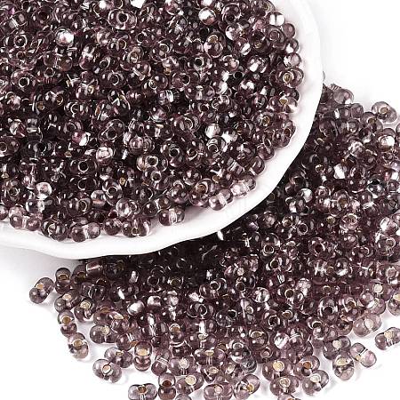 Baking Paint Transparent Glass Seed Beads SEED-N006-05M-1