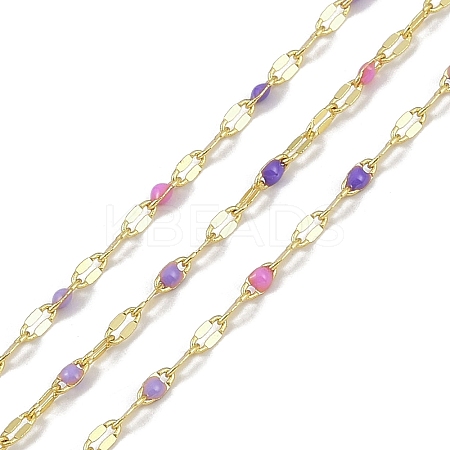 Rack Plating Brass Dapped Chains AJEW-Q153-03G-09-1